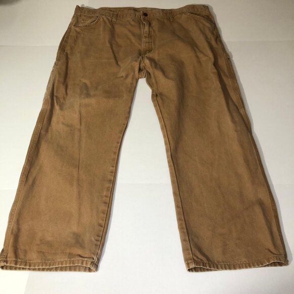 Dickies Brown Carpenter Relaxed Fit Pants Work Wear Size 44x30 - Picture 1 of 13